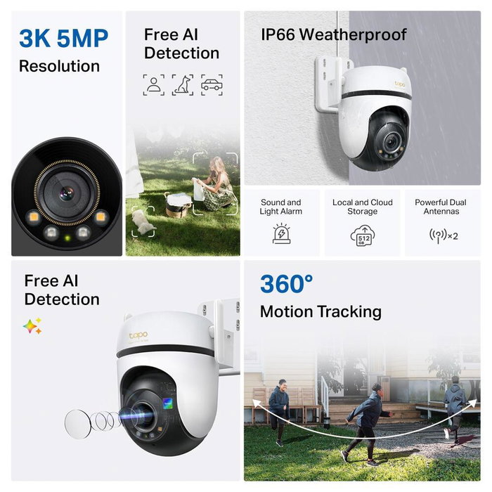TP-Link Tapo C530WS Cámara de Vigilancia Exterior 3K