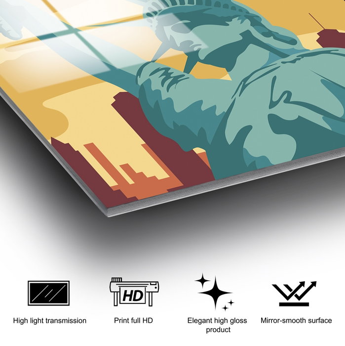 Wallity UV-1027 Cuadro Decorativo de Vidrio Templado 30 x 45 cm