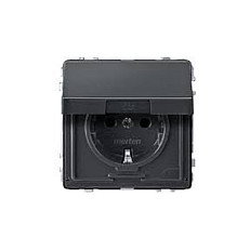 MERTEN MEG2310-7214 Toma de corriente Schuko con tapa abatible antracita