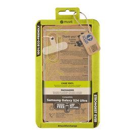 Muvit Funda Recycletek para Samsung Galaxy S24 - Protección Resistente y Ecológica 100% Reciclada y Reciclable