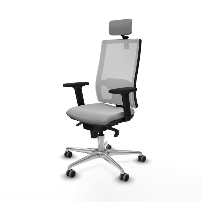 PIQUERAS Y CRESPO Silla de oficina Horna Gris claro y Blanco PIQUERAS Y CRESPO Silla de oficina Horna Gris claro y Blanco