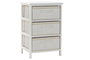 DKD Home Decor Cajonera Basicos Blanco 3 Cajones 42 x 63 x 32 cm Bambu y Paulownia