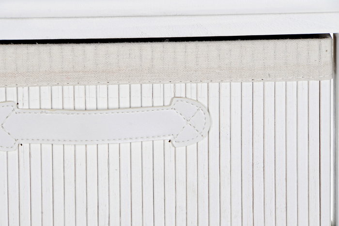 DKD Home Decor Cajonera de Bambú y Paulownia Blanco con 3 Cajones