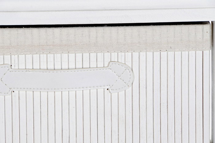 DKD Home Decor Cajonera Basicos Blanco 3 Cajones 42 x 63 x 32 cm Bambu y Paulownia