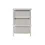 DKD Home Decor Cajonera de Bambú y Paulownia Blanco con 3 Cajones