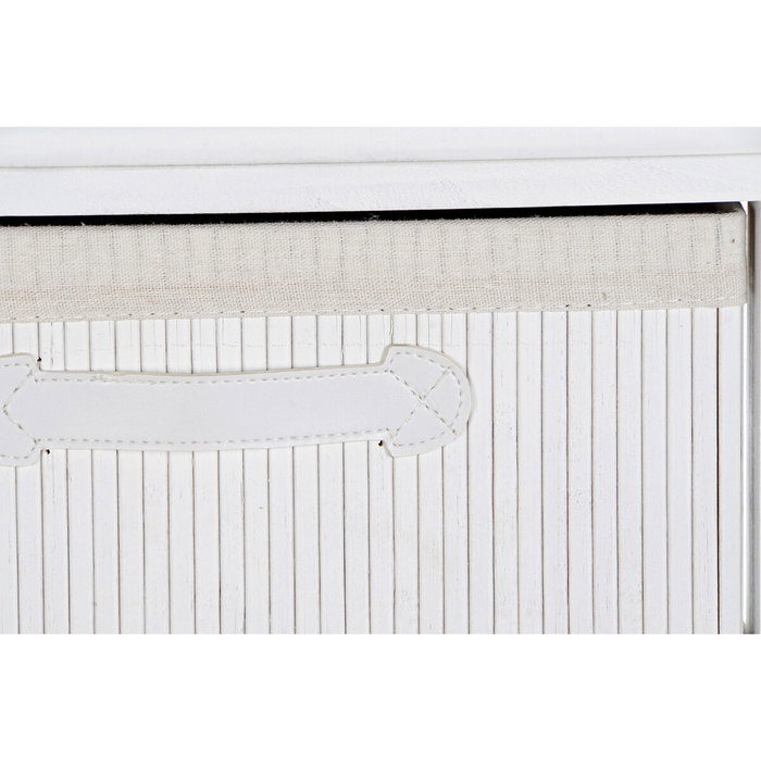DKD Home Decor Cajonera de Bambú y Paulownia Blanco con 3 Cajones