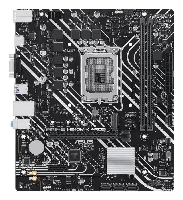 ASUS PRIME H610M-K ARGB LGA 1700 DDR5 Micro ATX ASUS PRIME H610M-K ARGB LGA 1700 DDR5 Micro ATX