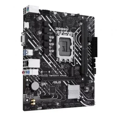 ASUS PRIME H610M-K ARGB Placa Base Micro ATX Socket LGA1700 para Intel 14/13/12 Gen, Chipset H610, DDR5, PCIe 4.0, M.2, Aura Sync ARGB, 90MB1G90-M0EAY0