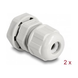 DeLOCK Prensaestopas EX M12 Gris (2 piezas)