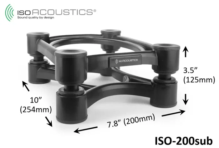 IsoAcoust ISO-200Sub Soporte de Aislamiento Acústico para Subwoofers (1 Unidad)