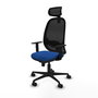 PIQUERAS Y CRESPO Silla de oficina Cilanco con mecanismo Sincro, Azul y Negro