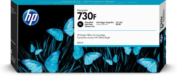 HP Cartucho de tinta negro fotográfico DesignJet 730F de 300 ml Alto rendimiento XL Foto negro Tinta base colorante HP Cartucho de tinta negro fotográfico DesignJet 730F de 300 ml Alto rendimiento XL Foto negro Tinta base colorante