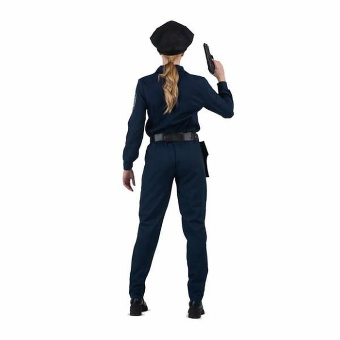 My Other Me Disfraz de Policía con Gorra, Camisa, Pantalón y Cinturón con Pistolera - Azul XXXL