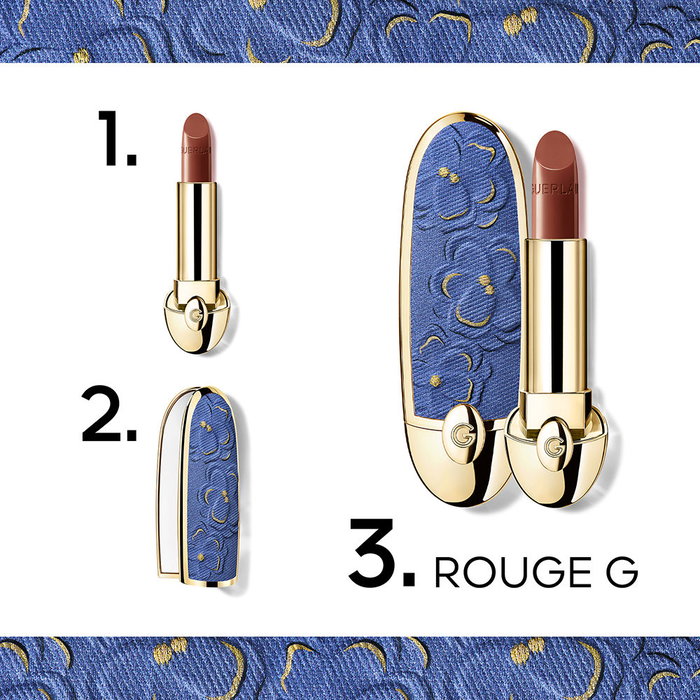 Guerlain Rouge G Barra de Labios Ultra Tratamiento Recarga - Satinado Larga Duración #345, 3.5g