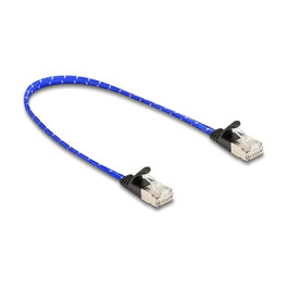 DeLOCK Cable de red plano Cat.6A U/FTP 0,3 m Azul