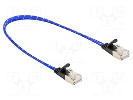 DeLOCK Cable de red plano Cat.6A U/FTP 0,3 m Azul