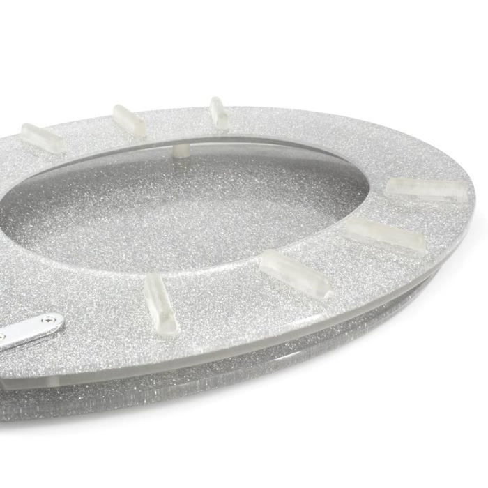 Gelco Asiento de inodoro con cierre suave magnético Gris brillante Gelco Asiento de inodoro con cierre suave magnético Gris brillante
