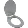 Gelco Asiento de inodoro con cierre suave magnético Gris brillante