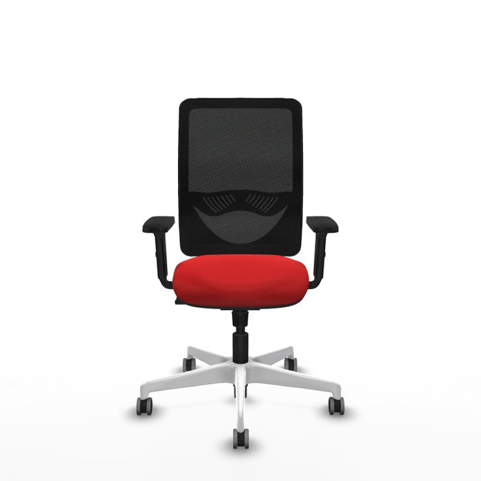 PIQUERAS Y CRESPO Silla de oficina Zulema con mecanismo Sincro, Rojo y Negro