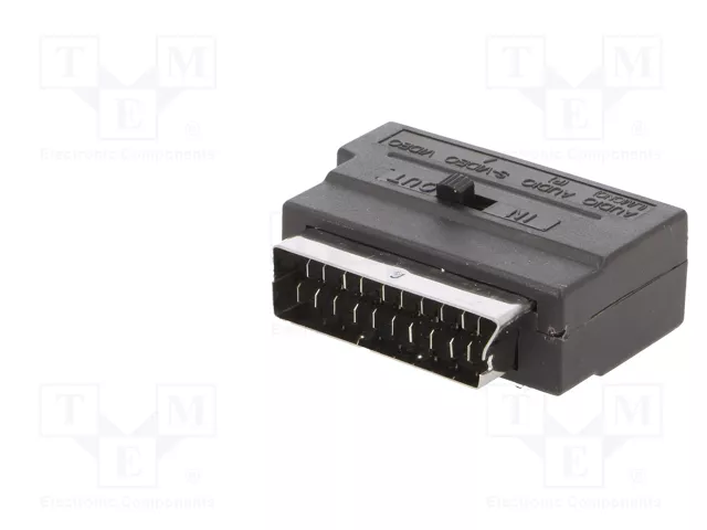 GEMBIRD Adaptador de SCART a RCA x3 bidireccional, negro