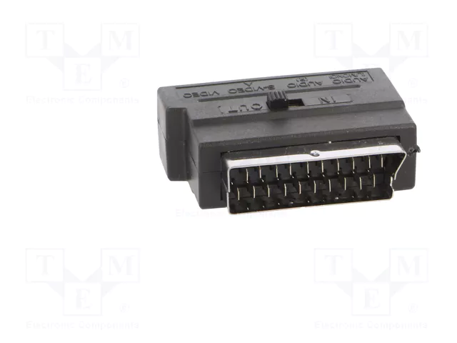 GEMBIRD Adaptador de SCART a RCA x3 bidireccional, negro