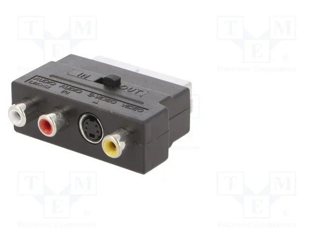 GEMBIRD Adaptador de SCART a RCA x3 bidireccional, negro