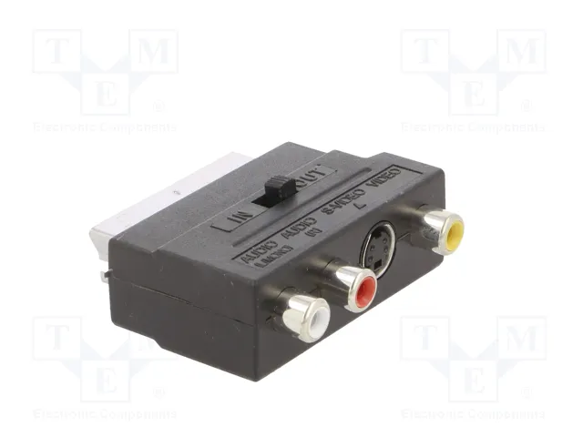 GEMBIRD Adaptador de SCART a RCA x3 bidireccional, negro