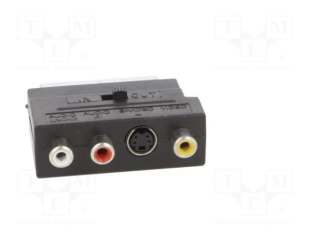 GEMBIRD Adaptador de SCART a RCA x3 bidireccional, negro