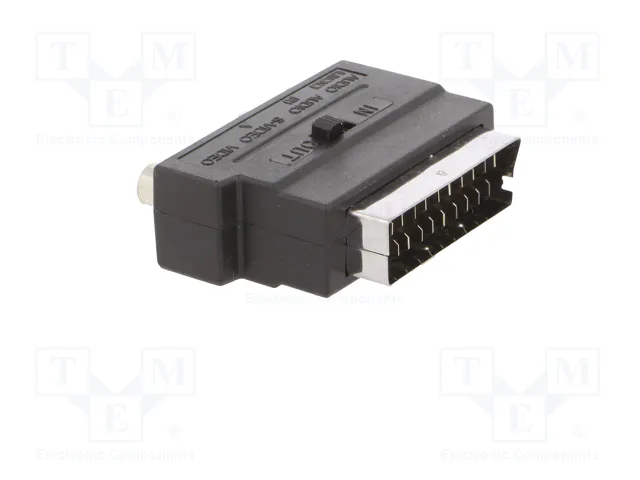 GEMBIRD Adaptador de SCART a RCA x3 bidireccional, negro