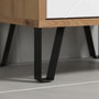 Ebuy24 Mueble de baño Touch blanco mate, decoración roble