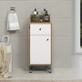 Ebuy24 Mueble de baño Touch blanco mate, decoración roble