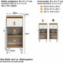 Ebuy24 Mueble de baño Touch blanco mate, decoración roble