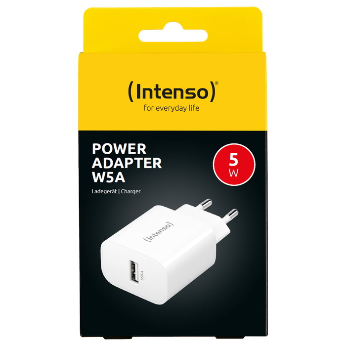 Intenso Adaptador de corriente W5A 1x USB-A 5W Blanco Intenso Adaptador de corriente W5A 1x USB-A 5W Blanco