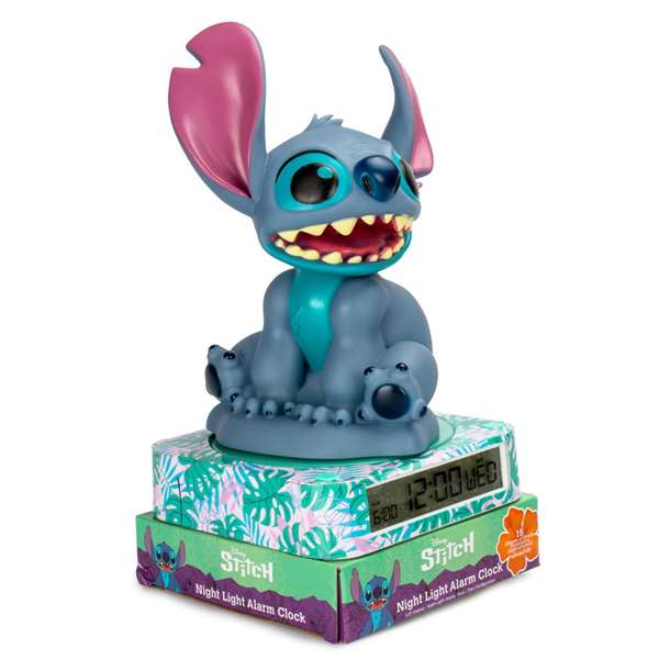 KIDS LICENSING Lámpara 3D con Despertador Stitch Disney KIDS LICENSING Lámpara 3D con Despertador Stitch Disney
