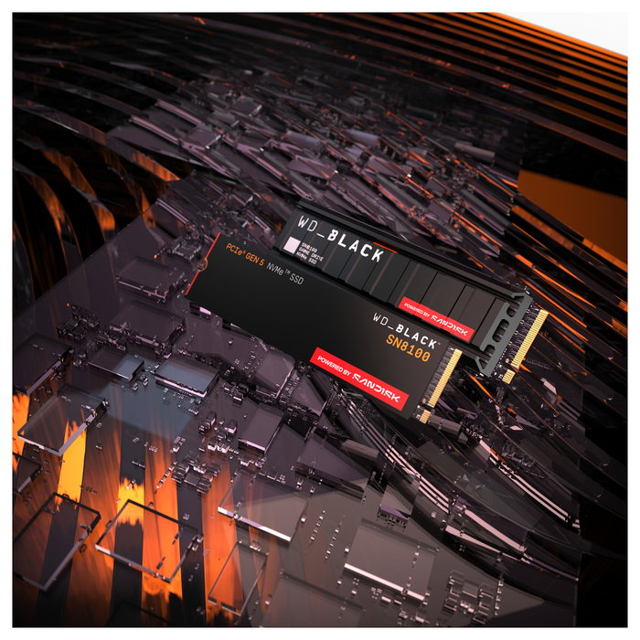 Western Digital WD_BLACK SN8100 SSD NVMe M.2 2TB PCIe 5.0 x4, 14900 MB/s, para PC/portátil