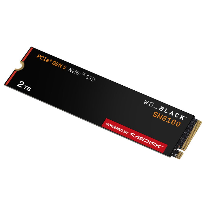 Western Digital WD_BLACK SN8100 SSD NVMe M.2 2TB PCIe 5.0 x4, 14900 MB/s, para PC/portátil