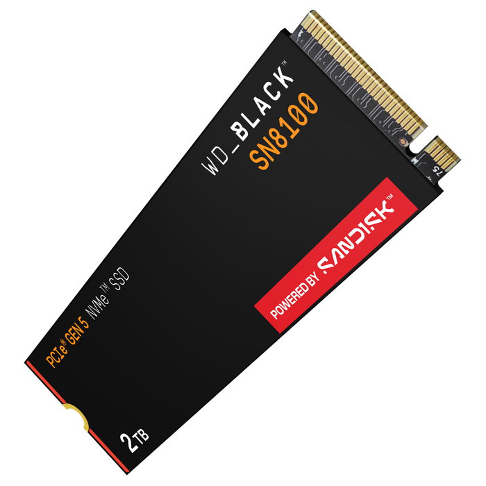 Western Digital WD_BLACK SN8100 SSD NVMe M.2 2TB PCIe 5.0 x4, 14900 MB/s, para PC/portátil