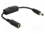 DeLOCK Cable adaptador DC 5,5 x 2,5 mm a DC 5,5 x 2,5 mm con interruptor, 0,2 m