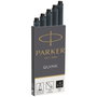 Parker Cartuchos de Tinta Quink Negro, Caja de 5 unidades