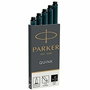 Parker Cartuchos de Tinta Quink Negro, Pack de 5