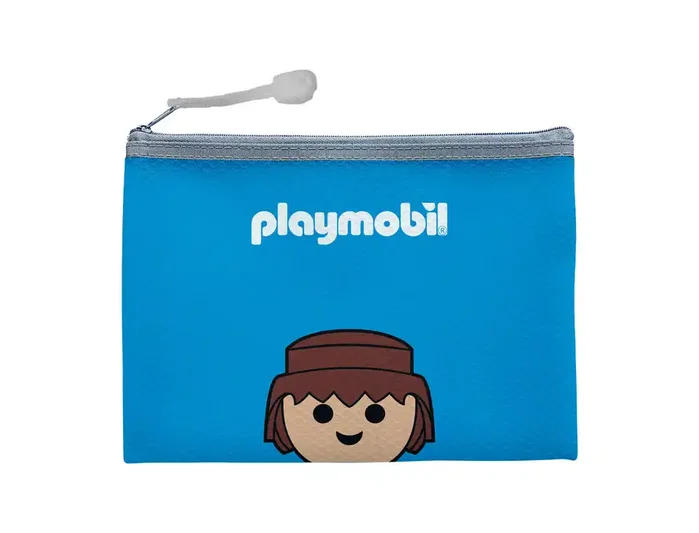 Dohe Bolsa multiusos con cremallera tamaño A4 Playmobil, transparente EVA