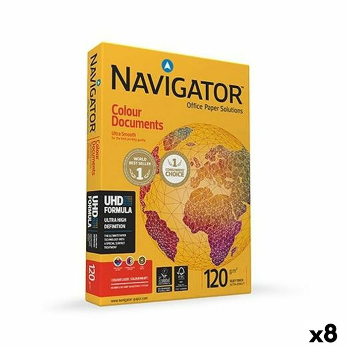 NAVIGATOR Papel A4 120g para Documentos a Color (Set de 8)