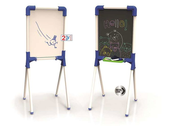 Chicos Pizarra Junior Reversible 37x32x85 cm Incluye 12 Piezas Chicos Pizarra Junior Reversible 37x32x85 cm Incluye 12 Piezas