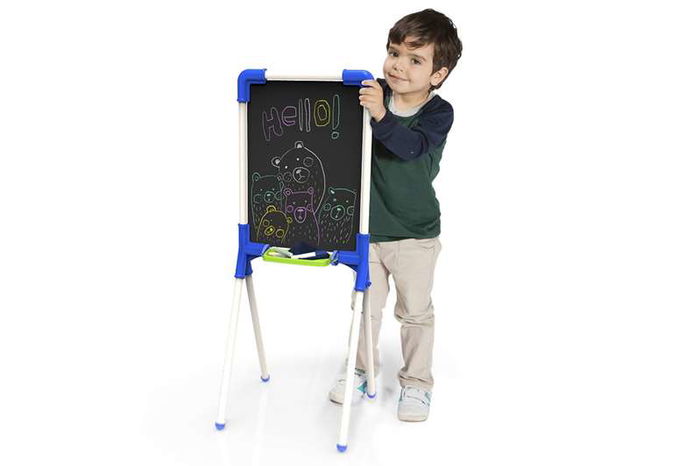 Chicos Pizarra Junior Reversible 37x32x85 cm Incluye 12 Piezas Chicos Pizarra Junior Reversible 37x32x85 cm Incluye 12 Piezas