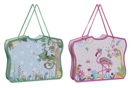 DKD Home Decor Diario Kids Colección Cameleon Rosa Azul 5.4 x 18.5 x 23 cm (4 Unidades)