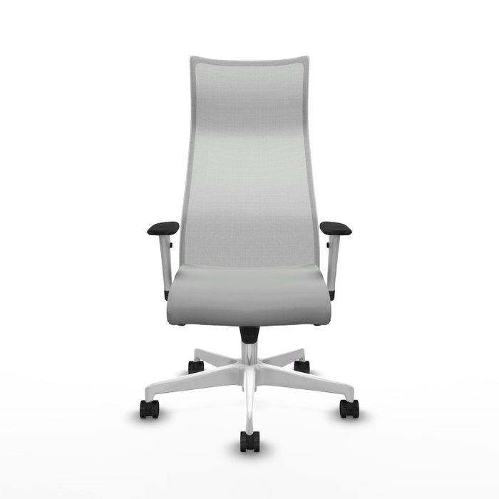 PIQUERAS Y CRESPO Sillón Albacete con mecanismo Sincro, Similpiel Gris claro y Malla Blanco PIQUERAS Y CRESPO Sillón Albacete con mecanismo Sincro, Similpiel Gris claro y Malla Blanco