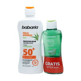 Babaria Protector Solar SPF50+ Piel Sensible Resistente Al Agua 200 ml + Bálsamo After Sun