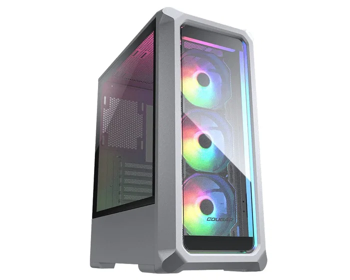 Cougar Archon 2 Mesh RGB - Caja Gaming Midi-Torre ATX con 3 Ventiladores ARGB, Panel Frontal de Malla, Blanco, Soporta Placas ATX/microATX/mini-ITX