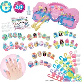 Aquabeads Set de Manicura Barbie con 40 Uñas Decoradas para Niñas a Partir de 4 Años - AQU5054131351376