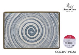 Santa Clara Fuente Rectangular Loop Azul Elite 30x20cm (Pack de 6) inevitable